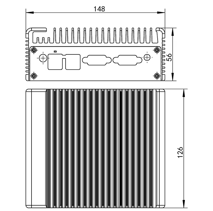 Мини-ПК Intel Core i7/i5/i3 с двумя сетевыми портами и без вентилятора