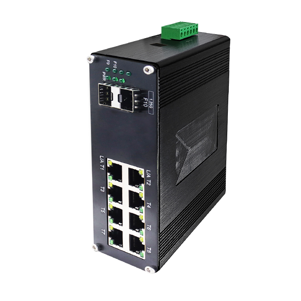 Промышленный 8-слойный волоконный коммутатор с портом RJ45, гигабитный (PoE) с 2/4 1000Base-X 1, 25G SFP веб-управление, крепление на Din-рейку-LNK-IMC208M