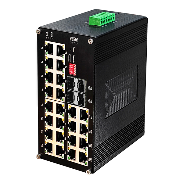 MeдиaкoнBeprep Industrial Ethernet L2+ 24-п0pTОBЫЙ 10/100/1000T +  4-пОрTОBЫЙ 1000X SFPуправлЯемый Ethernet-коммутатор-LNK-DIMC2424M
