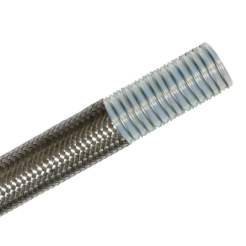 Гибкий шланг из нержавеющей стали PTFE304 с внутренней гладкой поверхностью и внешней гофрированной конструкцией, с покрытием из PTFE премиум-класса.