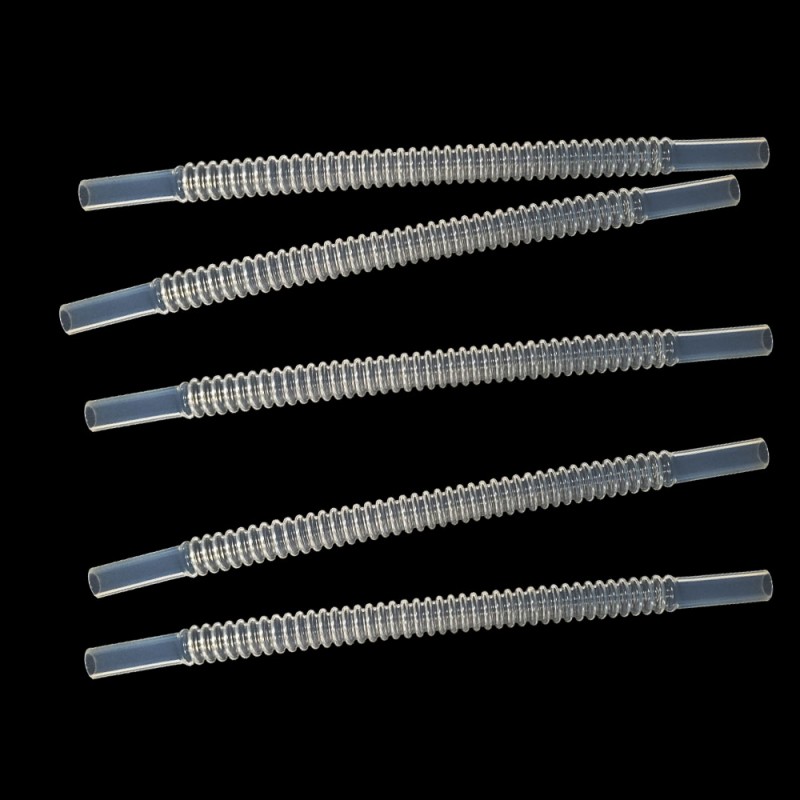 Гофрированные гибкие шланги из FEP, высокопрозрачные, коррозионностойкие тефлоновые трубки с прямыми участками