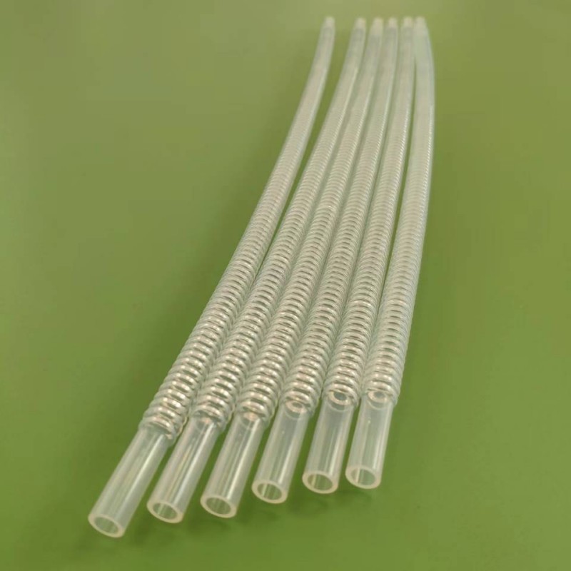 Гофрированные гибкие шланги из FEP, высокопрозрачные, коррозионностойкие тефлоновые трубки с прямыми участками