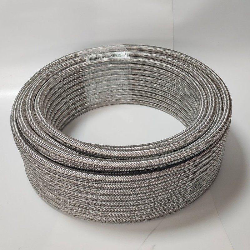 Коррозионностойкая трубка из ПТФЭ/ПТФЭ с оплеткой из нержавеющей стали и тефлона, гладкая и устойчивая к высокому давлению