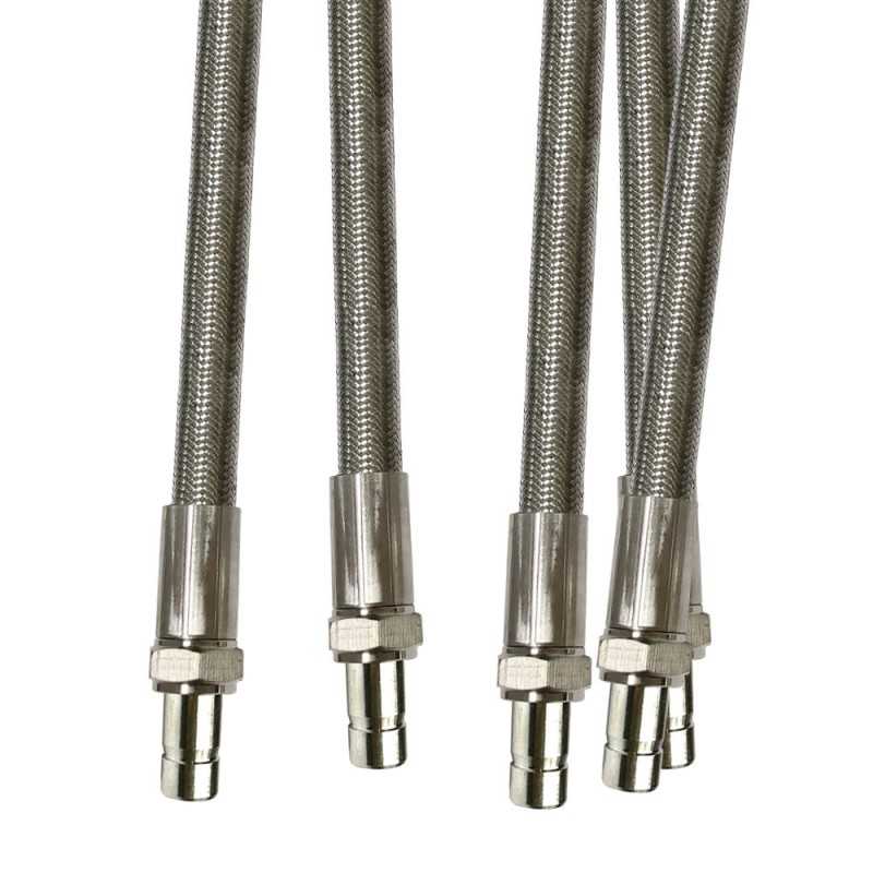 Коррозионностойкий соединительный патрубок из ПТФЭ/ПТФЭ 304 с тефлоновой оплеткой