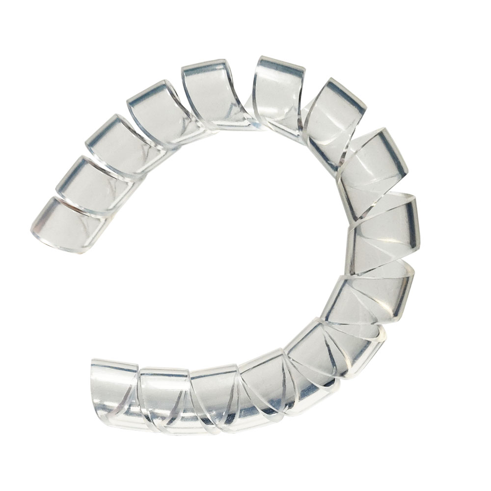 Прозрачная трубка из FEP/PTFE, нарезанная роторным способом, устойчивая к высоким и низким температурам, коррозионностойкая, огнестойкая, спирально намотанная из тефлона, для проводов и кабелей.