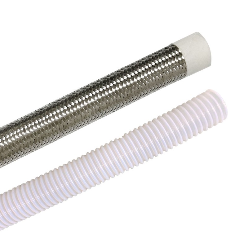 Трубка из нержавеющей стали 304 с тефлоновой оплеткой и тефлоновым покрытием, гофрированный металлический шланг с тефлоновым покрытием