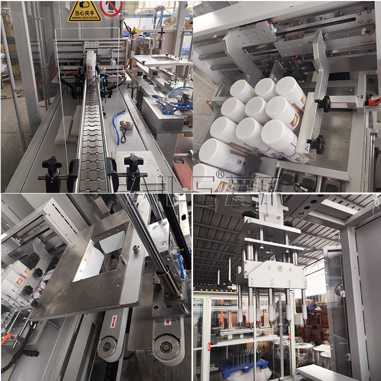 Машина для наполнения картонных коробок аэрозольными баллонами