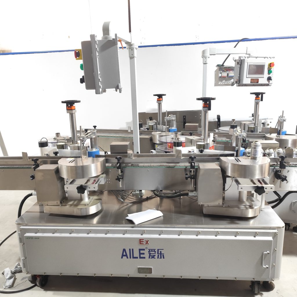 Автоматическая машина для нанесения этикеток на круглые бутылки с помощью звездообразного колеса