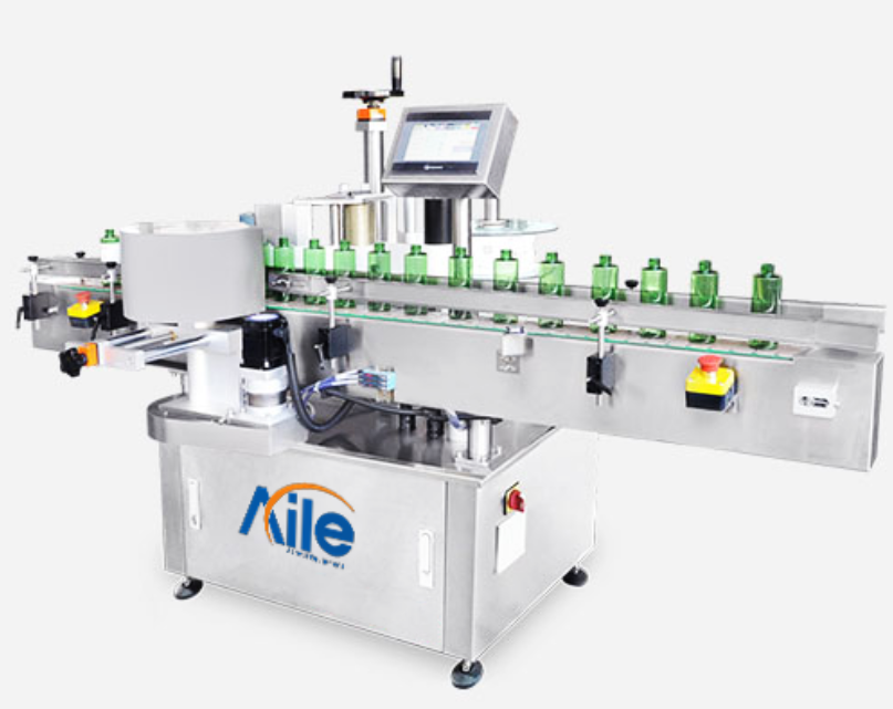 Автоматическая машина для нанесения этикеток на круглые бутылки с помощью звездообразного колеса