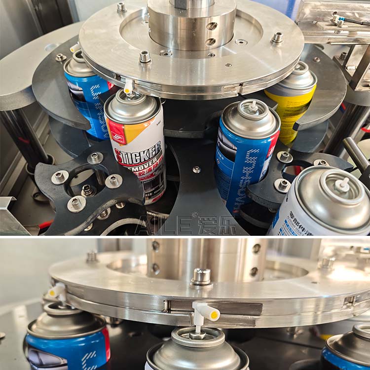 Высокоскоростная машина для насадки на аэрозольные баллончики