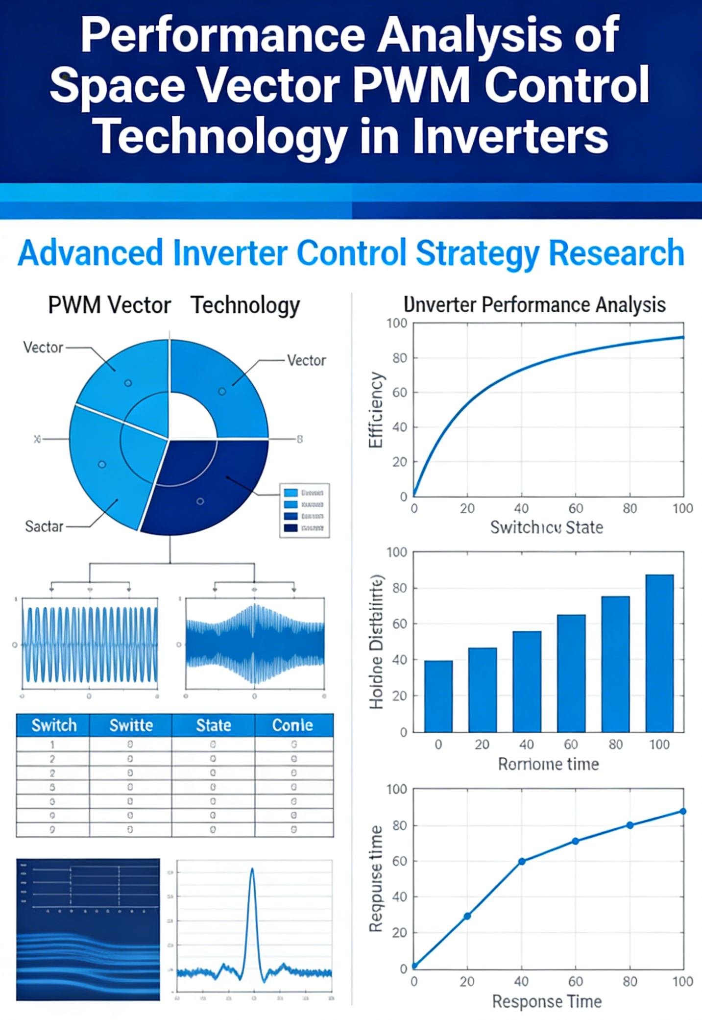 Анализ эффективности технологии ШИМ управления вектором пространства в инверторах