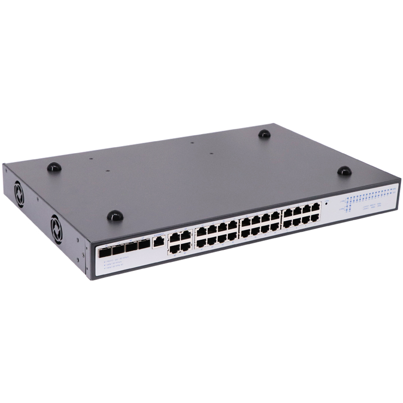 Промышленный управляемый гигабитный коммутатор 4xSFP+24xRJ45