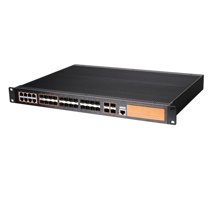 Промышленный управляемый гигабитный коммутатор 24xSFP+8xRJ45