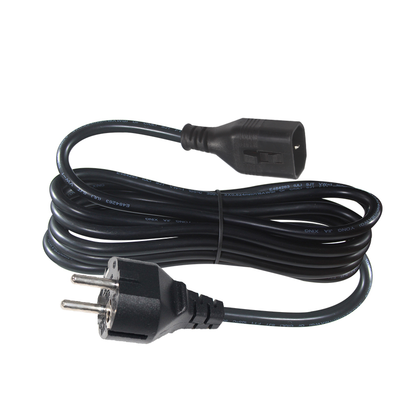 Eu 3Pin Cee7 Schuko Male Plug Cee 77 шт. Поставка с панельным креплением Iec C14