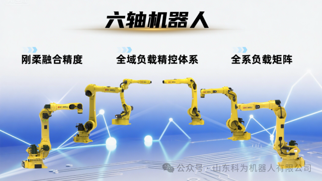 【Rugged and Stable】: High-rigidity overall structural design ensures stable lifting and deformation suppression even at high speeds, guaranteeing high yield rates. 【High-Load, Long-Arm Extension】: Equipped with a high-power servo motor, possessing strong load capacity, combined with a long-arm extension design, it expands the three-dimensional workspace and improves equipment utilization. Service Guarantee: Empowering Enterprise Transformation Throughout the Lifecycle Kewei defines more possibilities for domestic robots through innovation, consistently adhering to a dual-drive model of "product + service." Its technological breakthroughs are built on three pillars: ►Industry-University-Research Integration: Establishing the "Shandong University-Kewei Robotics Research Center" with Shandong University, bridging the gap between academic frontiers and industrial applications, creating an independent and controllable technology ecosystem. ►Patent Moat: Innovative Strength Officially Certified! Holding multiple national patents. ►Nationwide Service Network: 50+ service outlets linked with Shanghai and Shandong technical teams, building a rapid response system. Kewei's six-axis robot solution is not just about delivering equipment, but also about providing comprehensive value enhancement in terms of efficiency improvement, cost optimization, and quality assurance. Kewei is committed to technological innovation and customer needs, helping more manufacturing companies break through production bottlenecks in their intelligent transformation and jointly build a new intelligent manufacturing ecosystem that is efficient, flexible, and reliable.