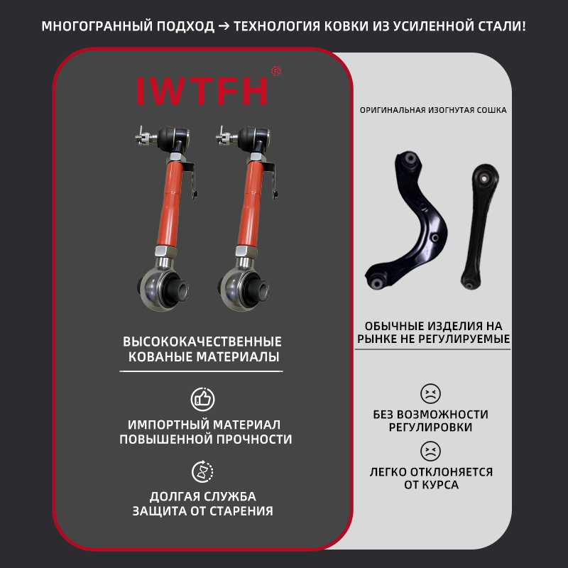 Регулируемый прямой рычаг (с шаровой головкой) для Hyundai Santa Fe/Kia Sorento