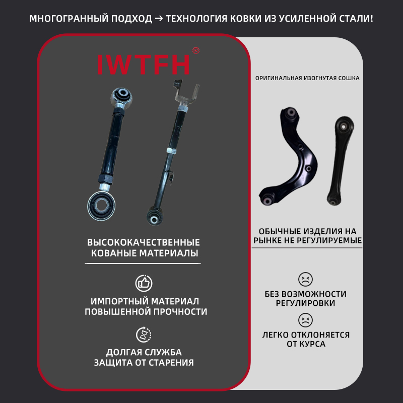 Регулируемый рычаг подвески/угла развала для Honda Accord 8-го/9-го поколения/Crosstove/Spirior