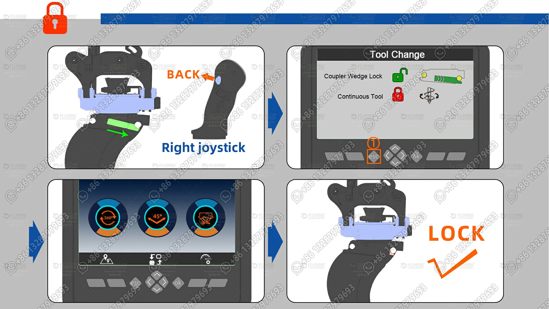 How-to-Change-tiltrotator-tools-on-china-Lingdong-Tiltrotator-for-excavator-attachment-Operation-Guide-2