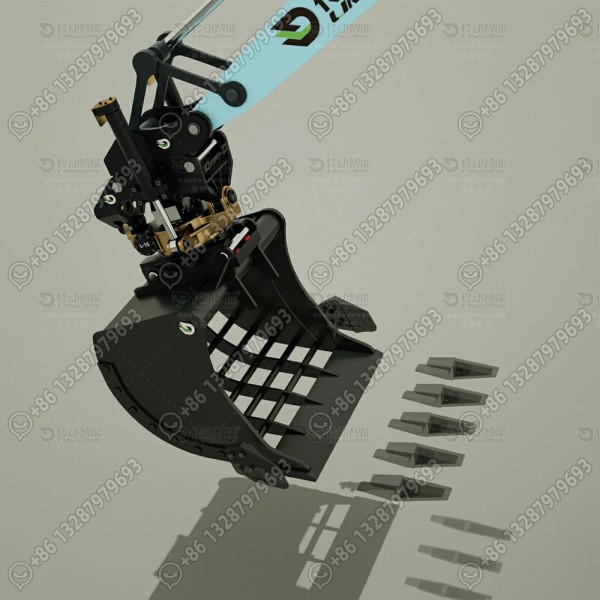 china-Lingdong-Riddle-Bucket-High-Efficiency-Sorting-with-Tiltrotator-for-excavator-3