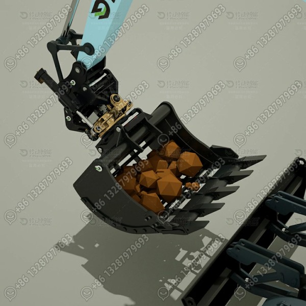 china-Lingdong-Riddle-Bucket-High-Efficiency-Sorting-with-Tiltrotator-for-excavator-4