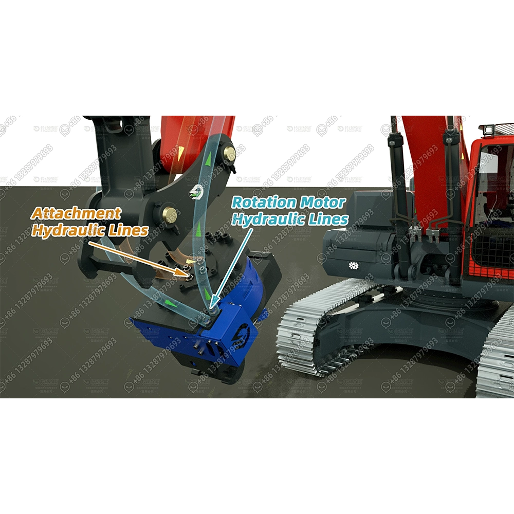china-Lingdong-Rotating-Quick-Coupler-Rotation-Motor-Hydraulic-Lines-for-excavator