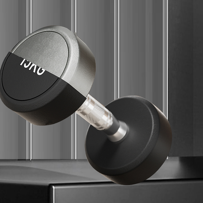 Гантели с круглой головкой и резиновым покрытием