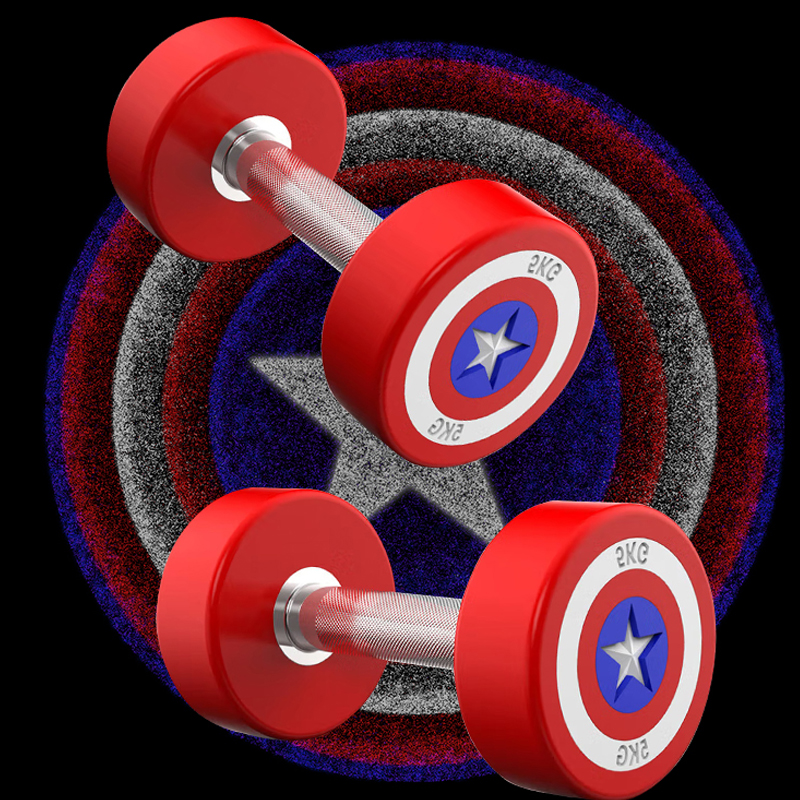 Гантели с покрытием Капитана Америки