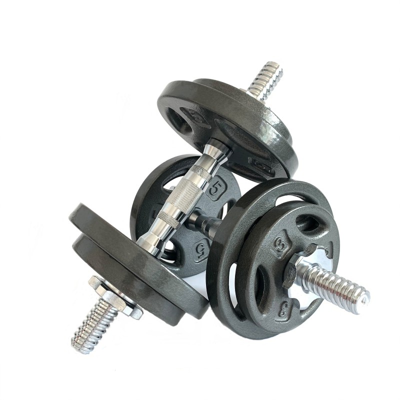 Набор 40-фунтовых окрашенных гантелей