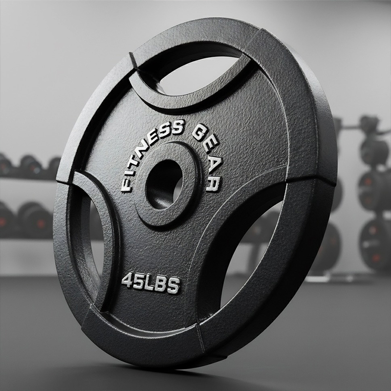 Окрашенные диски для гантелей с тремя отверстиями : точность ковки, исключительное глянцевое, долговечное лакокрасочное покрытие – точный и надежный выбор.