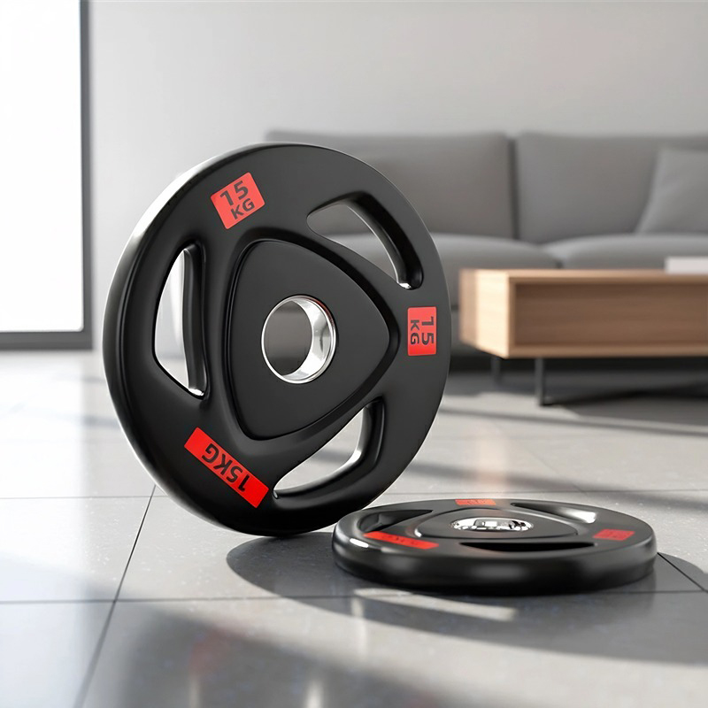 Трехдырочные резиновые блины для штанги