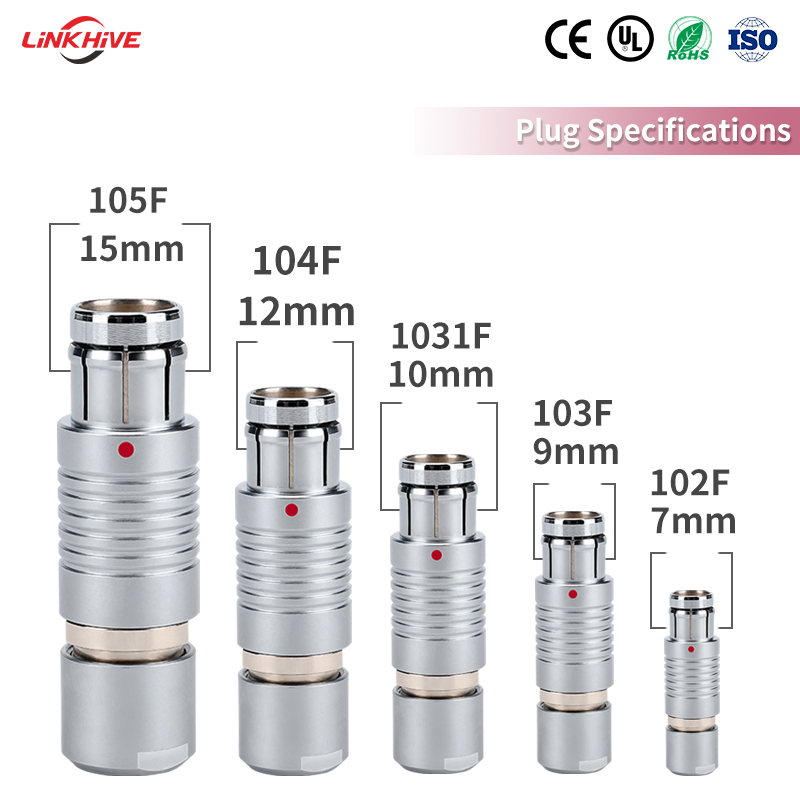 OEM / изготовление под заказ, соединители с толкательно-тяговым самоблокирующимся механизмом, многоконтактные (от 2 до 27 полюсов), типы, прямое соединение, водонепроницаемые соединители, совместимые с Fischer