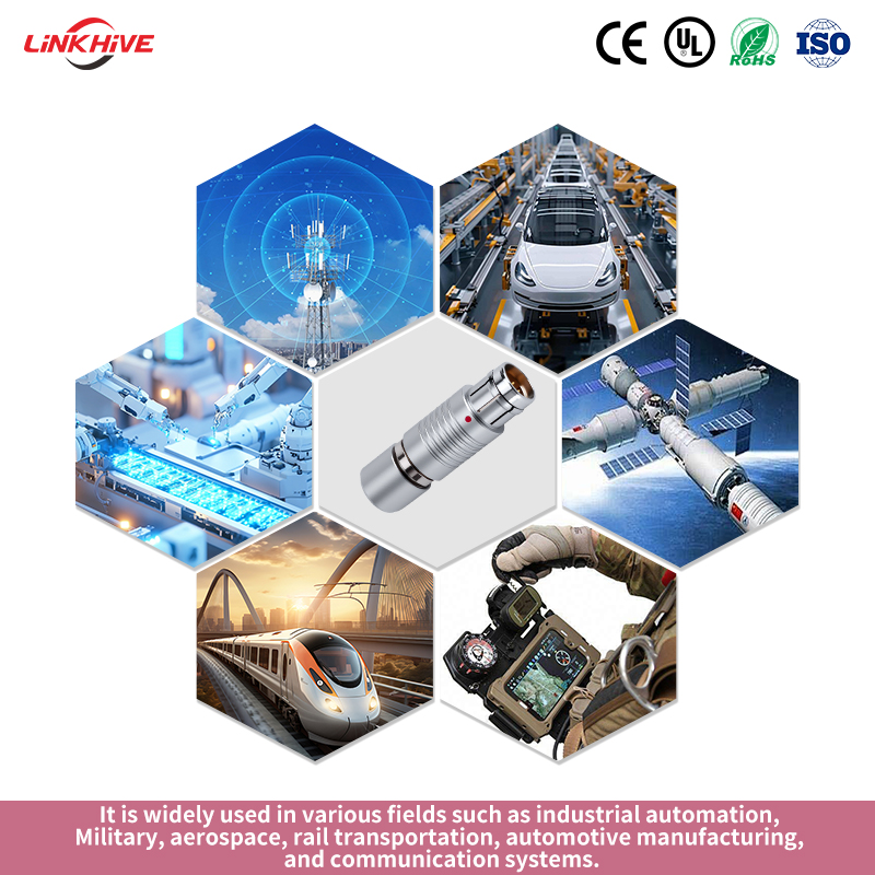 OEM / изготовление под заказ, соединители с толкательно-тяговым самоблокирующимся механизмом, многоконтактные (от 2 до 27 полюсов), типы, прямое соединение, водонепроницаемые соединители, совместимые с Fischer