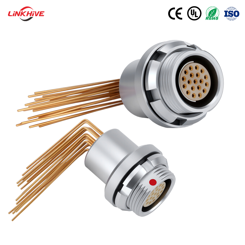 OEM / изготовление под заказ, соединители с толкательно-тяговым самоблокирующимся механизмом, многоконтактные (от 2 до 27 полюсов), типы, прямое соединение, водонепроницаемые соединители, совместимые с Fischer