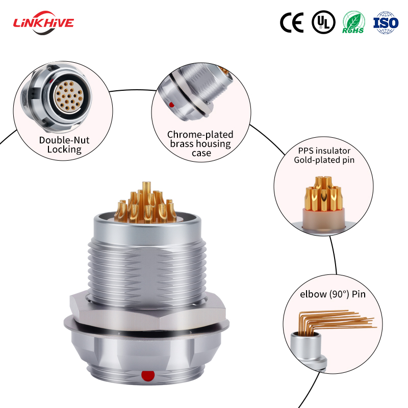 OEM / изготовление под заказ, соединители с толкательно-тяговым самоблокирующимся механизмом, многоконтактные (от 2 до 27 полюсов), типы, прямое соединение, водонепроницаемые соединители, совместимые с Fischer