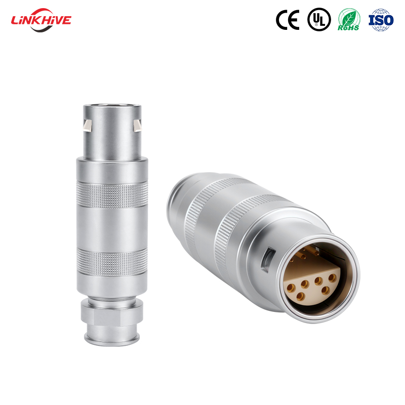 Индивидуальный дизайн, серия S (0S, 1S, 2S, 3S), прямое соединение вилка-розетка, 2–18 контактов, высоковольтные электрические соединители с толкательно-тяговым механизмом, круглые разъемы