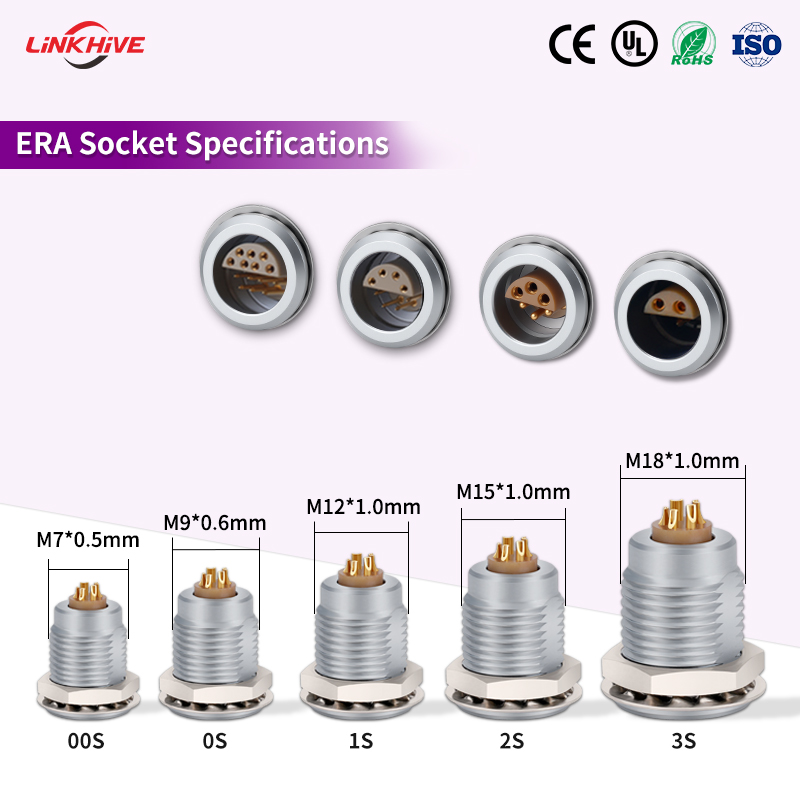 Индивидуальный дизайн, серия S (0S, 1S, 2S, 3S), прямое соединение вилка-розетка, 2–18 контактов, высоковольтные электрические соединители с толкательно-тяговым механизмом, круглые разъемы
