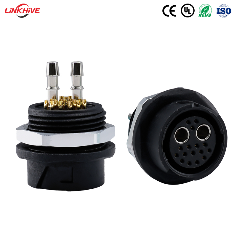 Настраиваемые пневматические разъемы M25 2+16Pin IP68 Max с байонетным креплением для авиационного, медицинского и промышленного оборудования