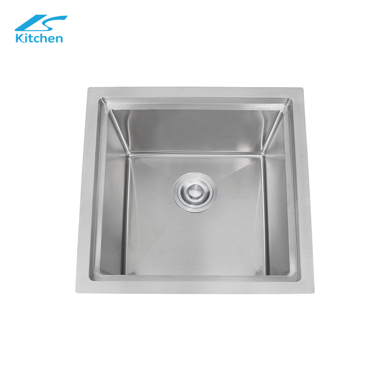 Компактная квадратная мойка из высококачественной нержавеющей стали LS-5050HAE-Серебристая кухонная мойка под столешницу
