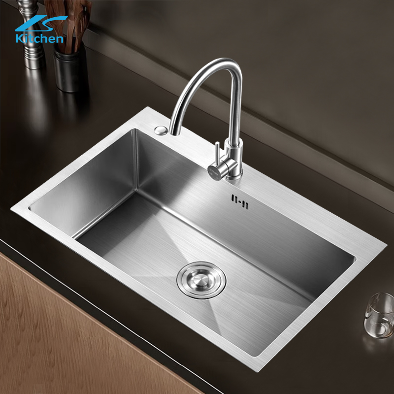 Коммерческая кухонная раковина LS-6045HS из высококачественной нержавеющей стали 304 с одним умывальником