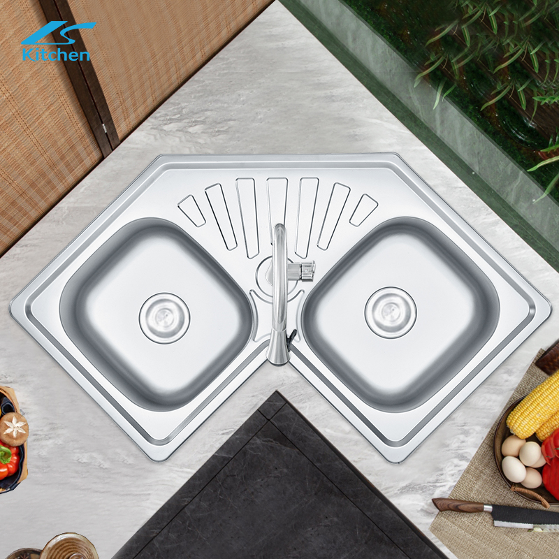 Раковина из нержавеющей стали увеличенного размера с одной чашей и пластиной LS-12050SA для кухни и ванной комнаты
