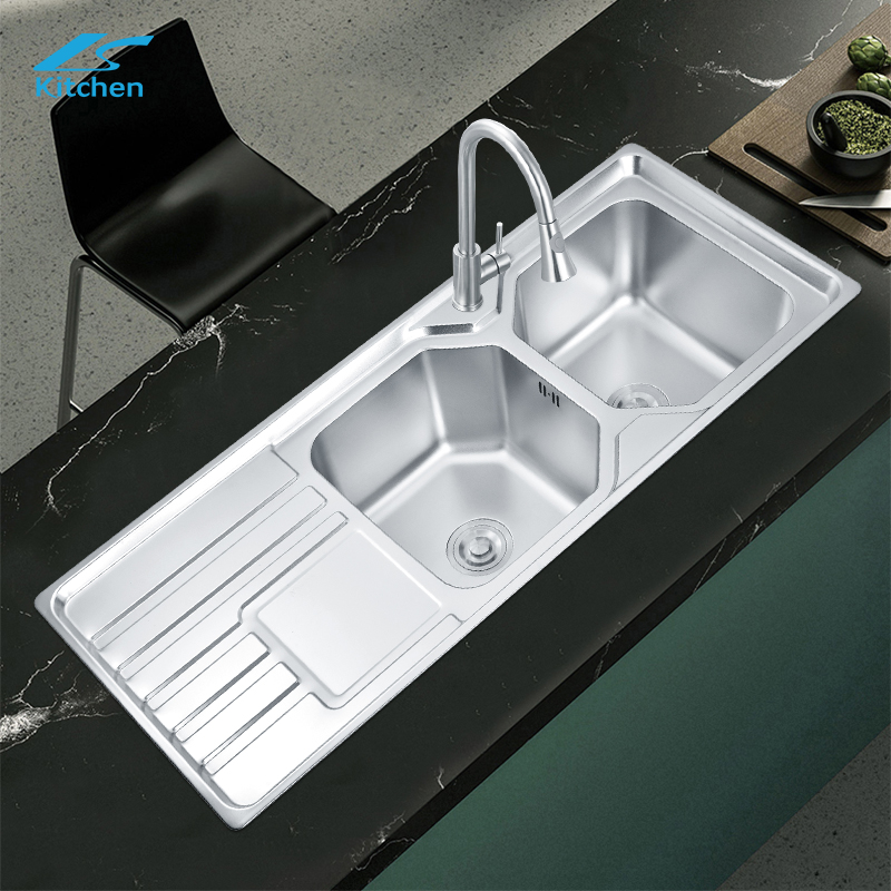 Мойка для наружного применения LS-12050F -крупногабаритная кухонная мойка из нержавеющей стали со сливной пластиной