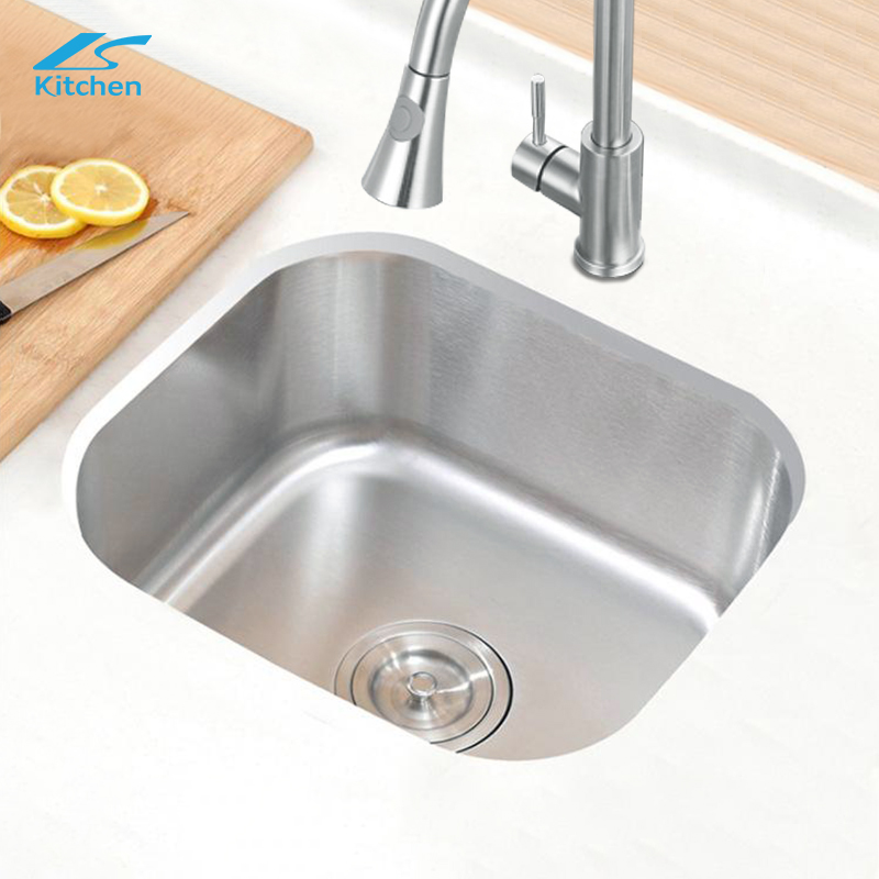 Малогабаритная одноместная раковина под столешницей из нержавеющей стали LS-2824 для общежития