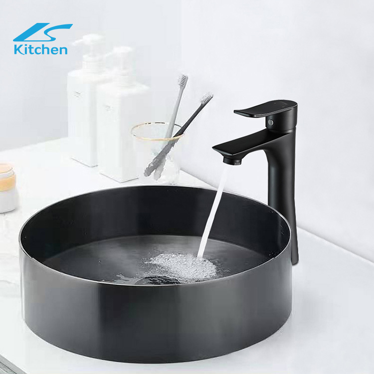 Круглая раковина для ванной комнаты в минималистском стиле LS-3737B черная круглая раковина для ванной комнаты