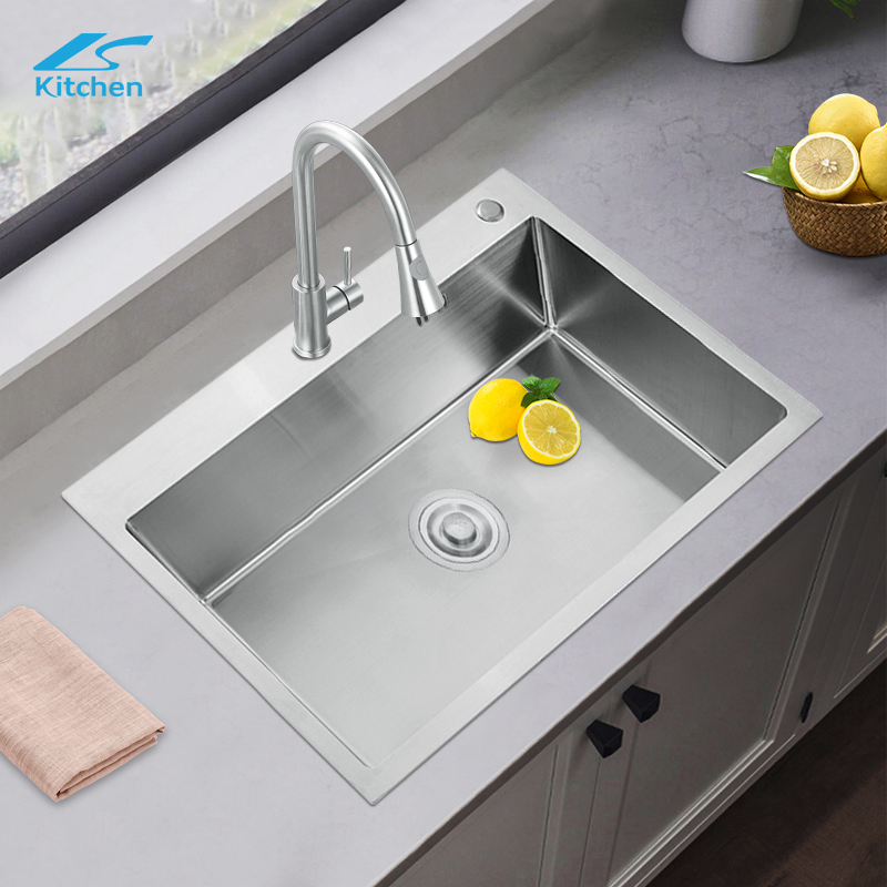 Современная дизайнерская кухонная раковина из нержавеющей стали 304 LS-5040HB-S с коммерческим матовым одинарным умывальником