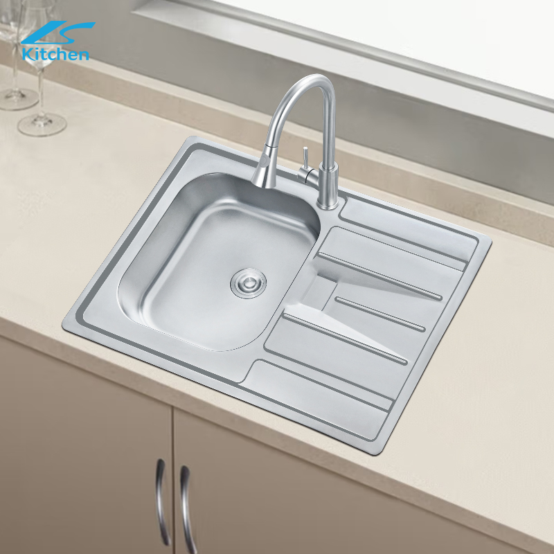 Мойка для кухни с одной чашей и плитой, прямой поставка с завода в Китае LS-6248BL