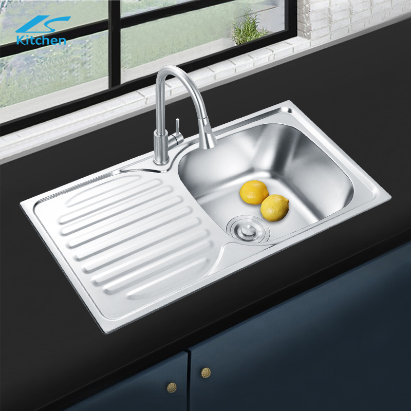 Кухонная мойка LS-7540SB из нержавеющей стали 304 с одним отверстием для крепления на столешницу