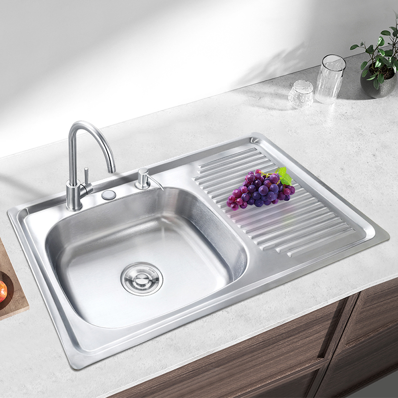 Кухонная мойка LS-7848 с одной чашей, несколькими отверстиями и индивидуальными отверстиями под смеситель