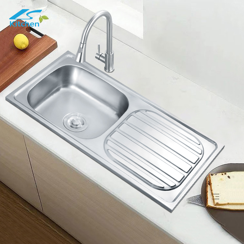 Утолщенная и углубленная мойка из нержавеющей стали LS-8040 для бытовой кухонной мойки