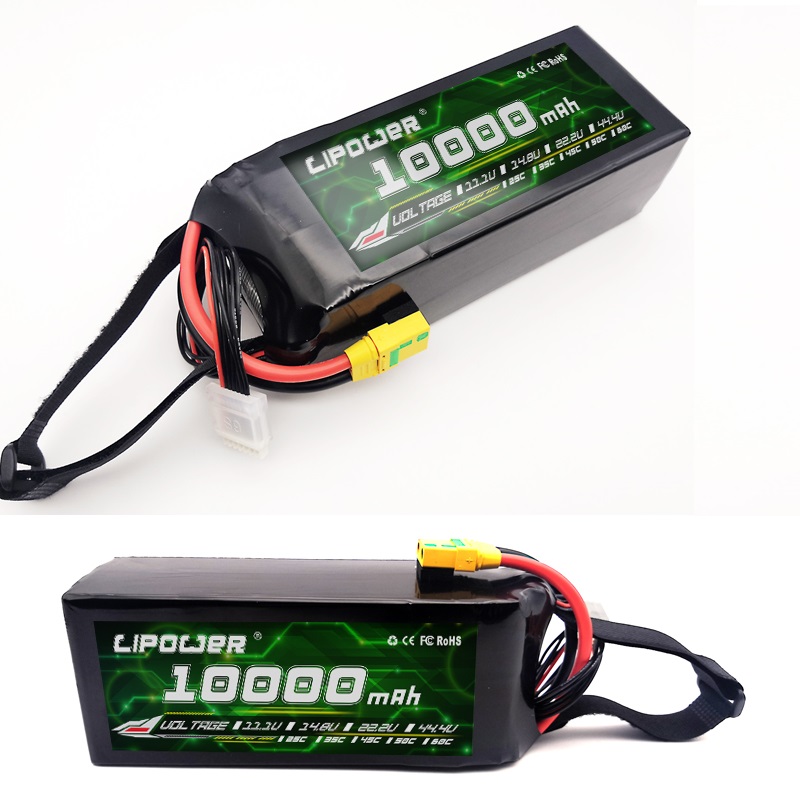 10000mah FPV Drone Battery 22.2v 6s Soft Pack UAV Battery With XT90-S Connector