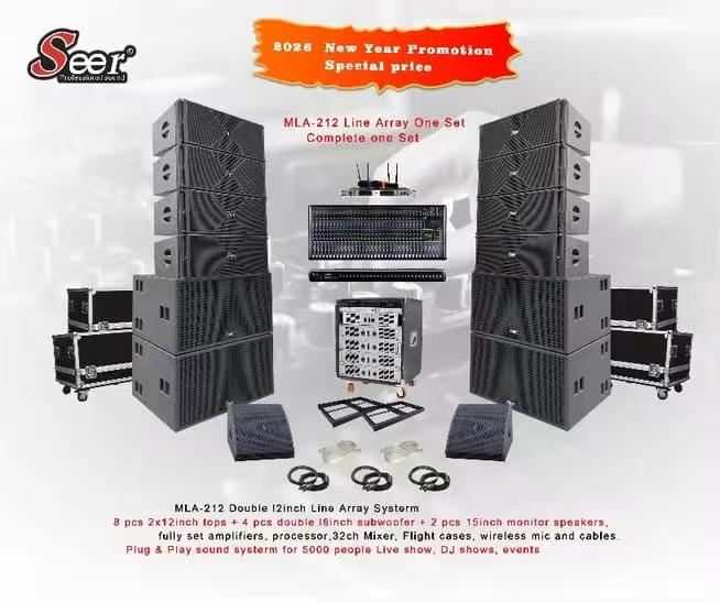 Новогодняя акция Seer Audio: готовая к подключению линейная система MLA-212 для мероприятий на 5000 человек по специальной цене!
